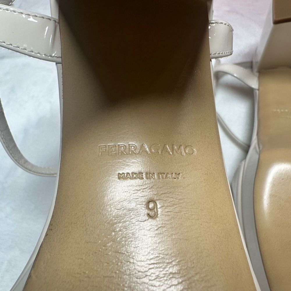 Ferragamo Marika Patent Leather Women's Block Heel Platform Sandals - Picture 10 of 14